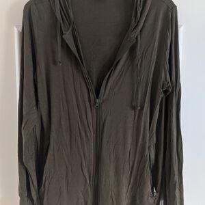 QBK Olive Green Zip-Up Hoodie